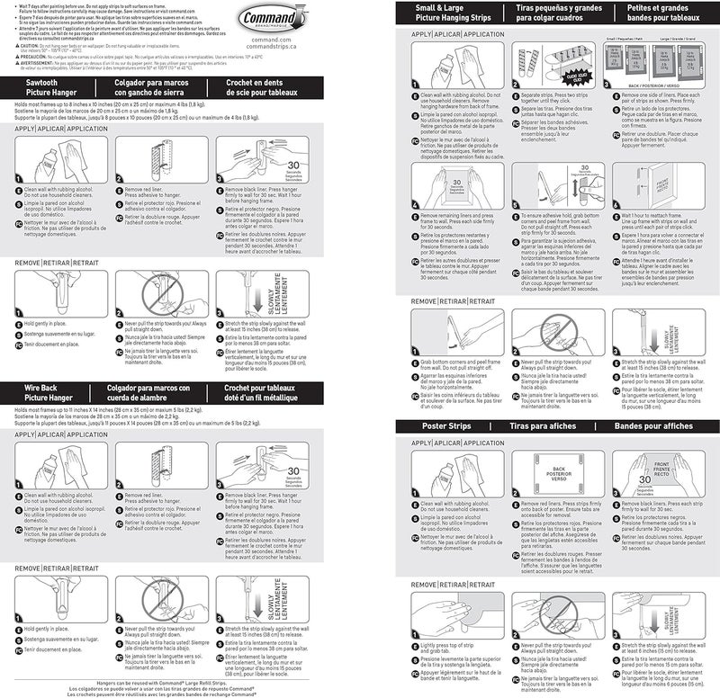 Command Picture Hanging Kit, Hang up to 15 Pictures, Including Picture Hanging Strips, Poster Strips & Picture Hangers for Christmas Decorations, Damage-Free Hanging with Strips - Image 2